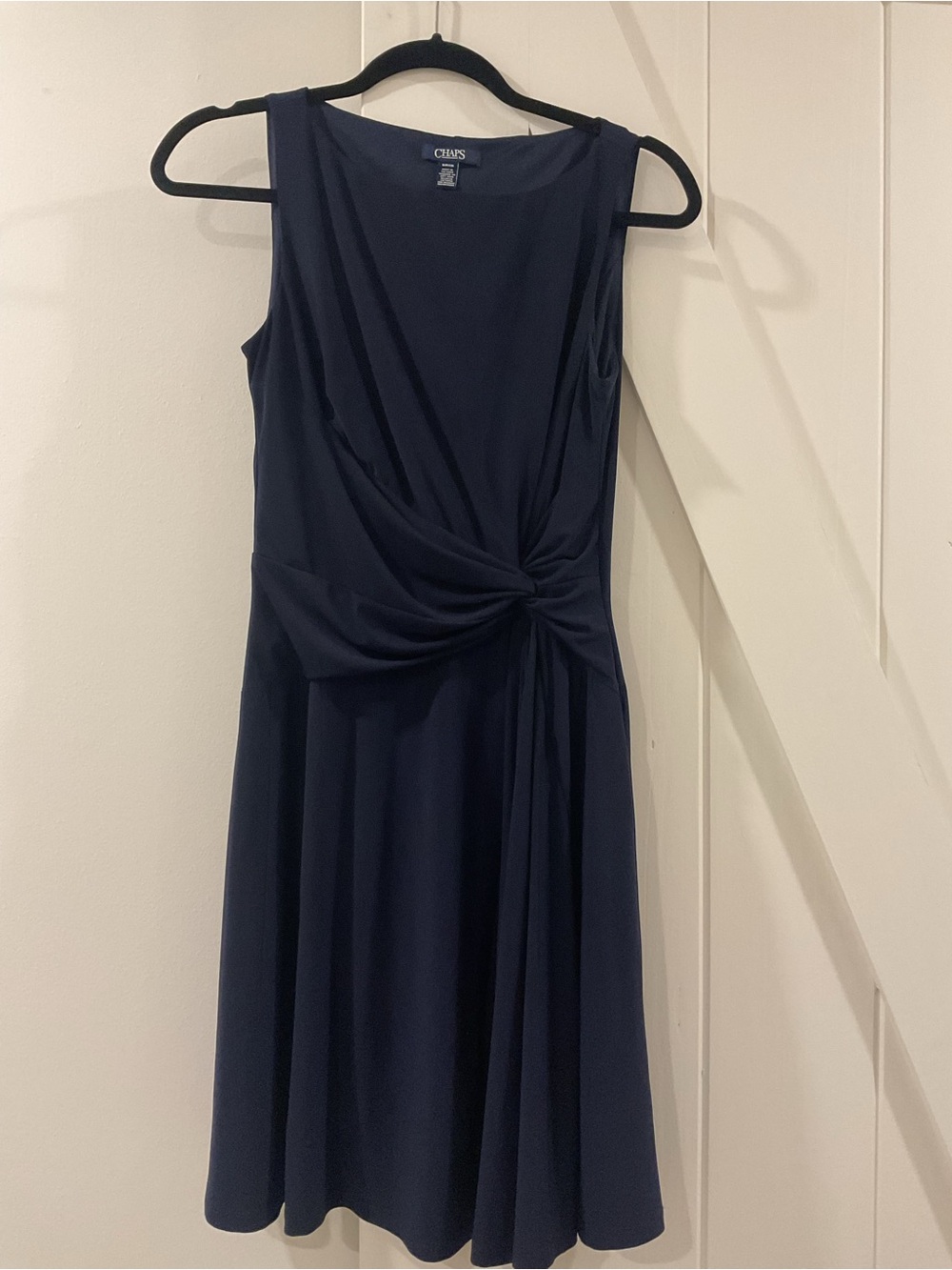 Chaps Stunning Royal Blue Sleeveless Front Twist  Dress.